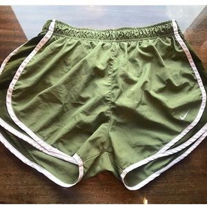 Green Nike shorts